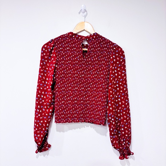 SIMONS Burgundy floral blouse - Picture 2 of 8